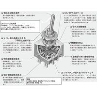 エスコ 125V/4A 4極双投/トグルスイッチ EA940DH-111A 1セット(5個)（直送品）