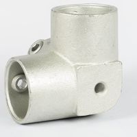 エスコ パイプジョイント(φ100ブレーキキャスター/ゴム/コーナー型) EA948TF-118A 1セット（直送品）