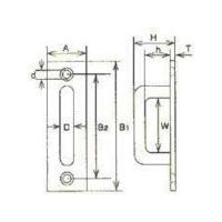 水本機械製作所 水本 アイプレート ステンレス ロングアイ 15mm×B1:45mm PDL-5 1個 849-2159（直送品）