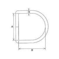 水本機械製作所 水本 ステンレス Dリンク 線径6mm内幅55mm RD-6-55 1個 849-2356（直送品）