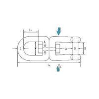 水本機械製作所 水本 ステンレス 沈みシングルシャックル 全長89mm SSC-8 1個 849-2848（直送品）