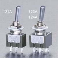 エスコ 125V/6A 単極双投トグルスイッチ(フラットレバー型) EA940DH-121A 1セット(7個)（直送品）