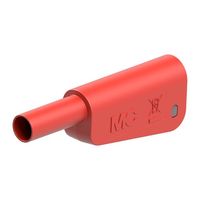 エスコ 4mm セーフティプラグ(スタック接続可能/赤) EA940DP-332A 1セット(13個)（直送品）