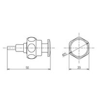 エスコ 小便器押しボタン EA468GJ-34A 1セット(3個)（直送品）