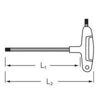 エスコ 8.0x200mm [Hexagon]T型ドライバー EA573RA-8A 1本（直送品）