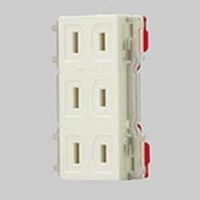 エスコ 125V/15A コンセント(角型・3口) EA940CJ-47A 1セット(4個)（直送品）