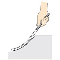 ツボサン ブライト900 ヴァリトM 平 200mm 細目 柄付き 舟型 BRVR-23S 1本 570-9112（直送品）