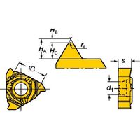 SANDVIK コロスレッド266 ねじ切り加工用チップ(330) 1020 266RL-22VW01F001E 1セット(10個)（直送品）