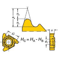 SANDVIK コロスレッド266 ねじ切り加工用チップ(330) 1020 266LG-22RN01A040M 1セット(10個)（直送品）