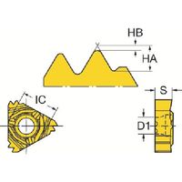 SANDVIK コロスレッド266 ねじ切り加工用チップ(330) 1125 266RG-16MM02A175M 1セット(10個)（直送品）