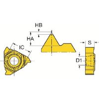 SANDVIK コロスレッド266 ねじ切り加工用チップ(330) 1135 266RL-16NT01C080M 1セット(10個)（直送品）