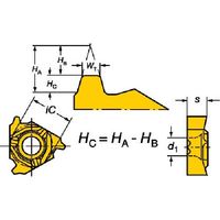 SANDVIK コロスレッド266 ねじ切り加工用チップ(330) 1135 266LG-16AC01F120E 1セット(10個)（直送品）