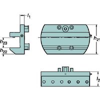 サンドビック SANDVIK コロターンSL 角シャンク用アダプタ(480) 570-200 3232-M 1個 604-7980（直送品）