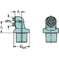 サンドビック SANDVIK コロマントキャプト コロターンSLショートアダプタ(410) C3-570-32-LF-T 1個（直送品）