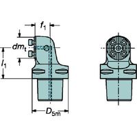 サンドビック SANDVIK コロマントキャプト コロターンSLアダプタ(410) C5-570-25-LF 1個 567-4271（直送品）