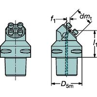 サンドビック SANDVIK コロマントキャプト コロターンSLアダプタ(410) C5-570-32-RX-045-L1 1個（直送品）