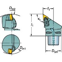 SANDVIK コロマントキャプト セラミックチップ用カッティングヘッド(410) C6-CDJNR-45065-15-4 1個（直送品）