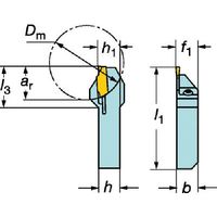 SANDVIK QSホールディングシステム コロカット1・2用突切り・溝入れバイト(480) QS-RF123F10-1010B 1本（直送品）