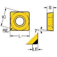 SANDVIK コロターン107 旋削用CBNポジチップ(620) 7525 SCGW09T308S01530F 1セット(5個)（直送品）