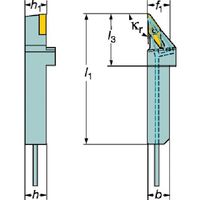 サンドビック SANDVIK QSホールディングシステム コロターン107用HPバイト(210) QS-SVJCL1012E11HP 1本（直送品）