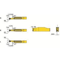 サンドビック SANDVIK コロカット1・2 倣い加工用チップ(630) CD10 R123H1-0200-RS 1セット(5個)（直送品）