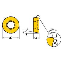 サンドビック SANDVIK コロターン107 旋削加工用チップ(120) H13A RCMT 12 04 00-SM 1セット(10個)（直送品）