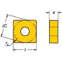 サンドビック SANDVIK TーMax P 旋削用ネガチップ(110) S05F SNMG 12 04 16-SM 1セット(10個)（直送品）