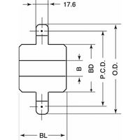 三興製作所 M100 スプロケット 1列C型 100C48 1本（直送品）