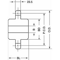 三興製作所 M120 スプロケット 1列C型 120C23 1本（直送品）
