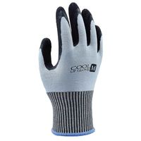 川西工業 接触冷感 天然ゴム背抜き手袋 ブルー M 2639 1双