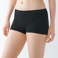 【レディース】無印良品 婦人 ストレッチサニタリーボクサーショーツ 婦人Ｍ 黒 良品計画