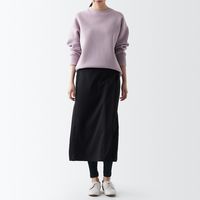 【レディース】無印良品 婦人 ストレッチリブ編み レギンス 十分丈 婦人Ｍ 黒 良品計画