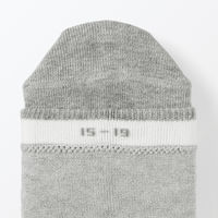 無印良品 キッズ 足なり直角 靴下（３足組） キッズ１５～１９ｃｍ グレー 良品計画