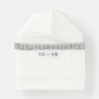 無印良品 キッズ 足なり直角 ショート丈靴下（柄・３足組） キッズ１５～１９ｃｍ 配色（オフ白・グレー・黒） 良品計画