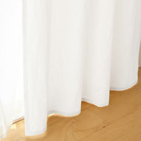 無印良品 綿洗いざらし平織ノンプリーツカーテン 幅１００×丈１７８ｃｍ用 オフ白 1セット（1枚×2） 良品計画