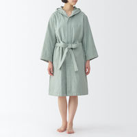 無印良品 ガーゼパイルバスガウン 男女兼用ＬーＸＬ ライトグリーン 良品計画