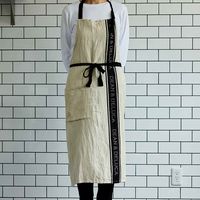 DEAN&DELUCA（ディーン&デルーカ） ジャガードエプロン ブラック×ナチュラル 4580379231664 1個