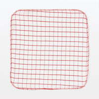 無印良品 インド綿 先染めふきん ６枚組 赤 約４０×４０ｃｍ 良品計画