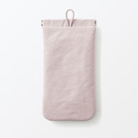 無印良品 リンクルナイロン 片手で開くフラットポーチ ピンク Ｍ 約１０．３×１８．５ｃｍ 良品計画
