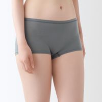 【レディース】無印良品 婦人 なめらかボクサーショーツ 婦人Ｓ ダークグレー 良品計画