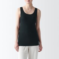 【レディース】無印良品 婦人 なめらかブラタンクトップ 婦人Ｍ 黒 良品計画