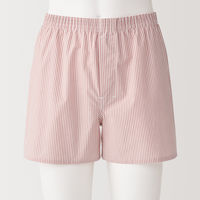 【メンズ】無印良品 紳士 綿ブロード 前開き トランクス 紳士Ｌ 赤ストライプ 良品計画