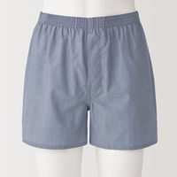 【メンズ】無印良品 紳士 なめらか 前開きトランクス 紳士Ｌ ライトネイビー 良品計画