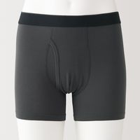 【メンズ】無印良品 紳士 なめらか 前開きボクサーパンツ 紳士Ｍ ダークグレー 良品計画
