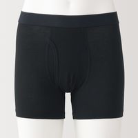 【メンズ】無印良品 紳士 なめらか 前開きボクサーパンツ 紳士Ｍ 黒 良品計画