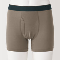 【メンズ】無印良品 紳士 なめらか 前開きボクサーパンツ 紳士Ｌ モカブラウン 良品計画