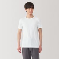 【メンズ】無印良品 紳士 さらっと綿 クルーネック半袖Ｔシャツ 紳士Ｌ 白 良品計画