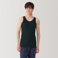 【メンズ】無印良品 紳士 さらっと綿 タンクトップ 紳士Ｌ 黒 良品計画