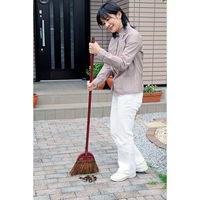 アズマ工業 名匠赤シダほうき長柄 1本　箒　ほうき