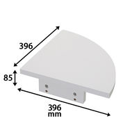 アール・エフ・ヤマカワ テンポ ハイカウンター コーナー 奥行394ｍｍ用 ホワイト 1台